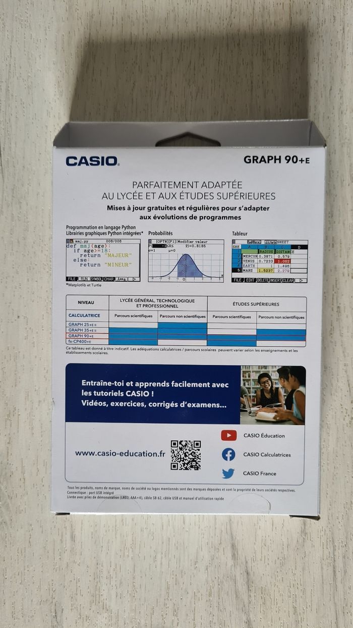 Calculatrice Casio  Graph 90+E